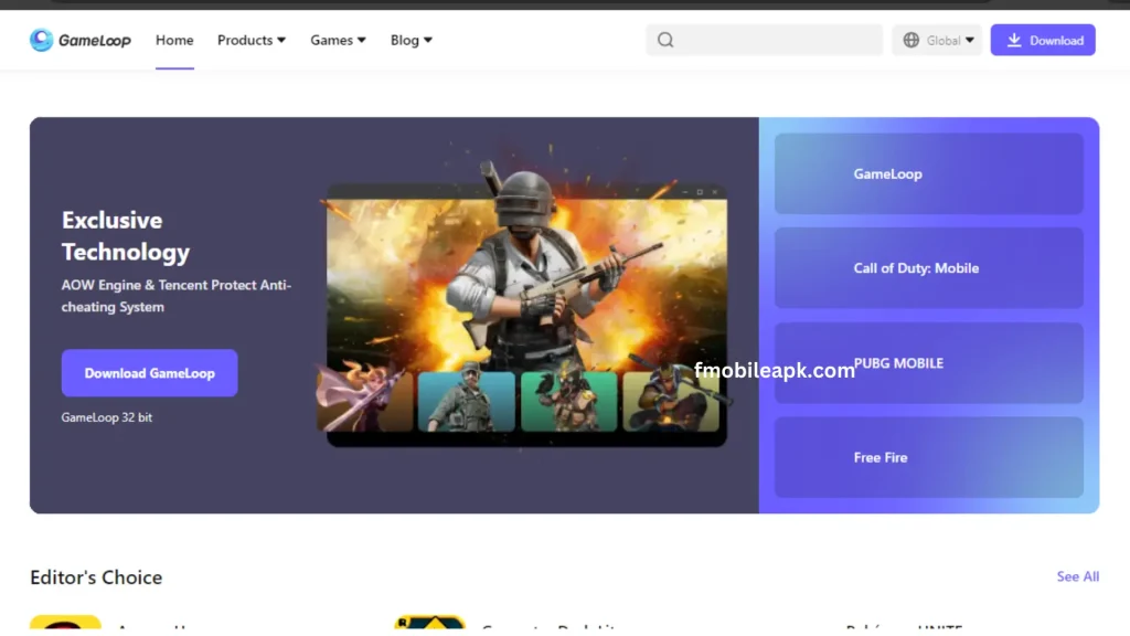 Download & Play FIFA Mobile for MAC/iOS Using Top level Emulators 1 gameloop download page image